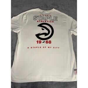 Atlanta Hawks  X Staple Athletics Mens T-Shirt  2 White